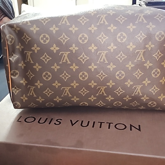Louis Vuitton Logo Print Speedy 45 Handbag - Picture 14 of 16